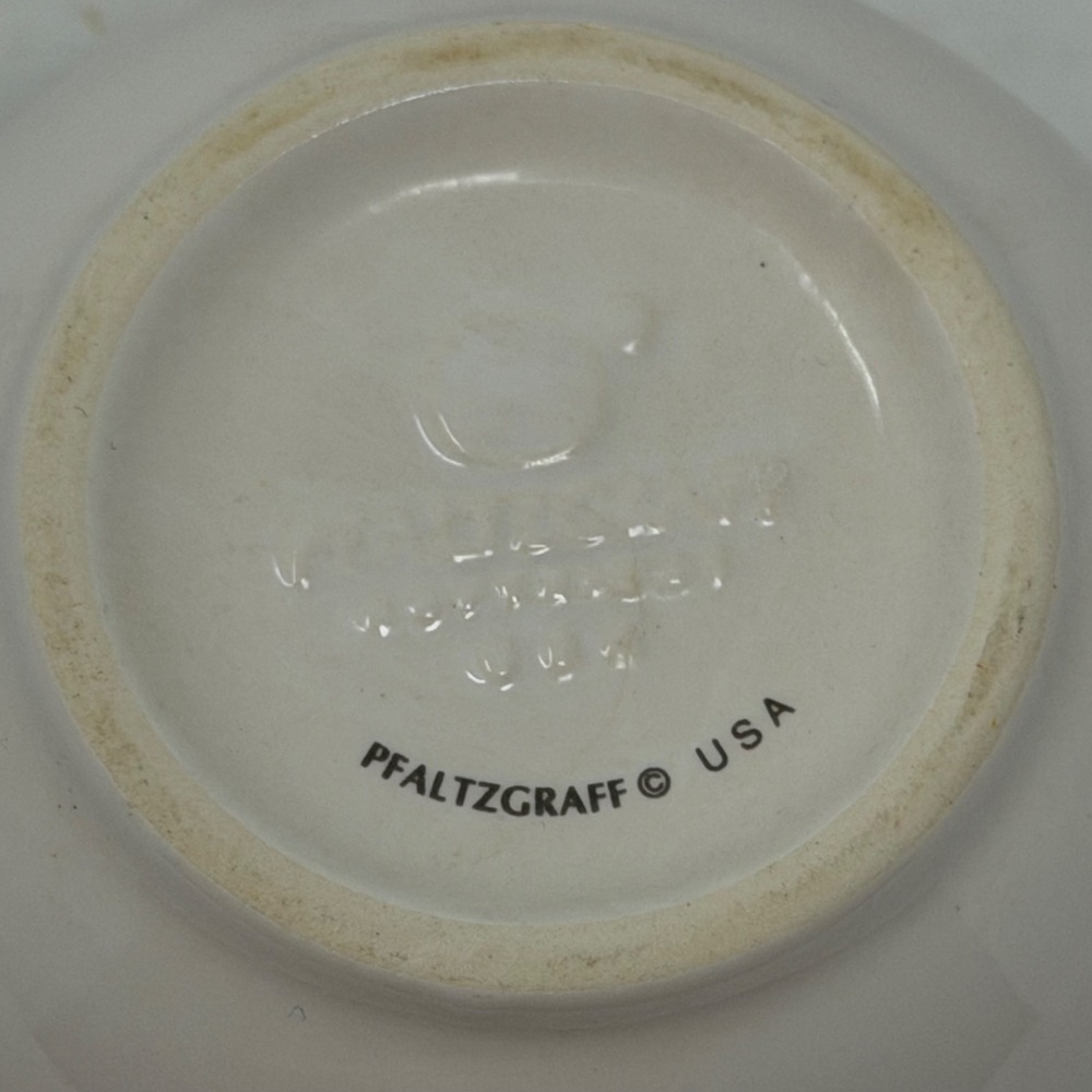 Vtg Pfaltzgraff Hopscotch 2 Coffee Mugs Cherry Plum Stoneware Retro USA Cottage - Picture 11 of 14